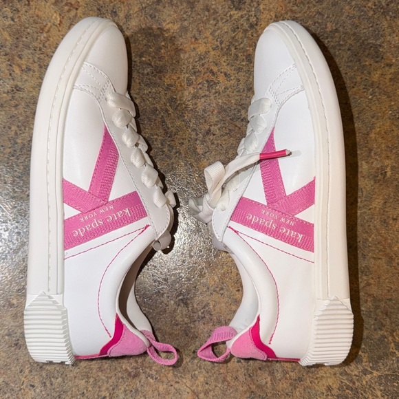 kate spade Shoes - Kate Spade Signature Action Napa Calf Leather Sneakers